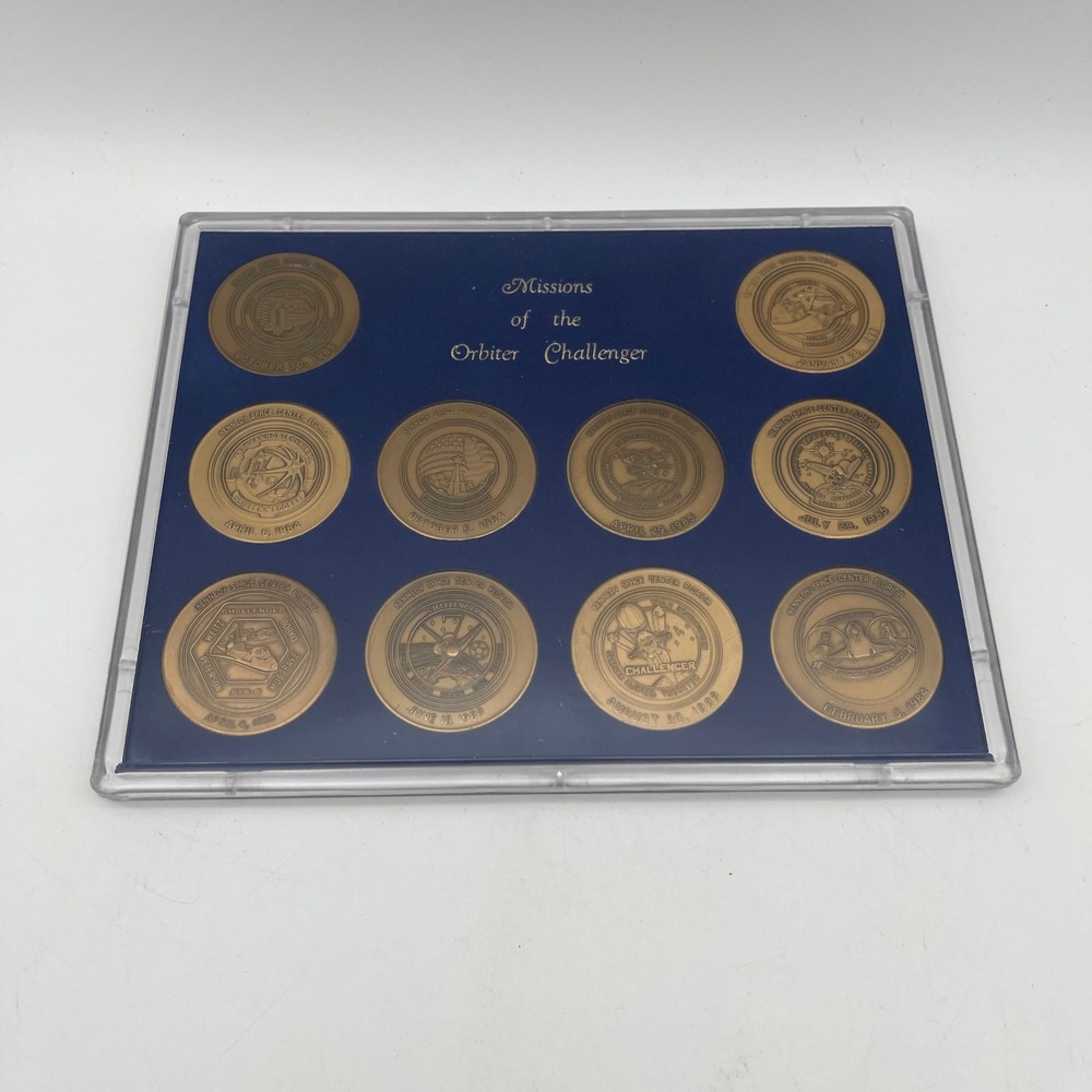 NASA Missions of the Orbiter Challenger‎ 10 Piece Commemorative Medal Set Case
